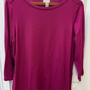 Chico's Fuchsia Long Sleeve Top